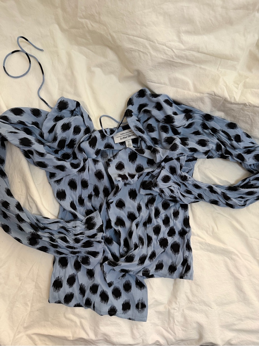 & OTHER STORIES Ruffled Cuff Button Up Top - Picture 2 of 5